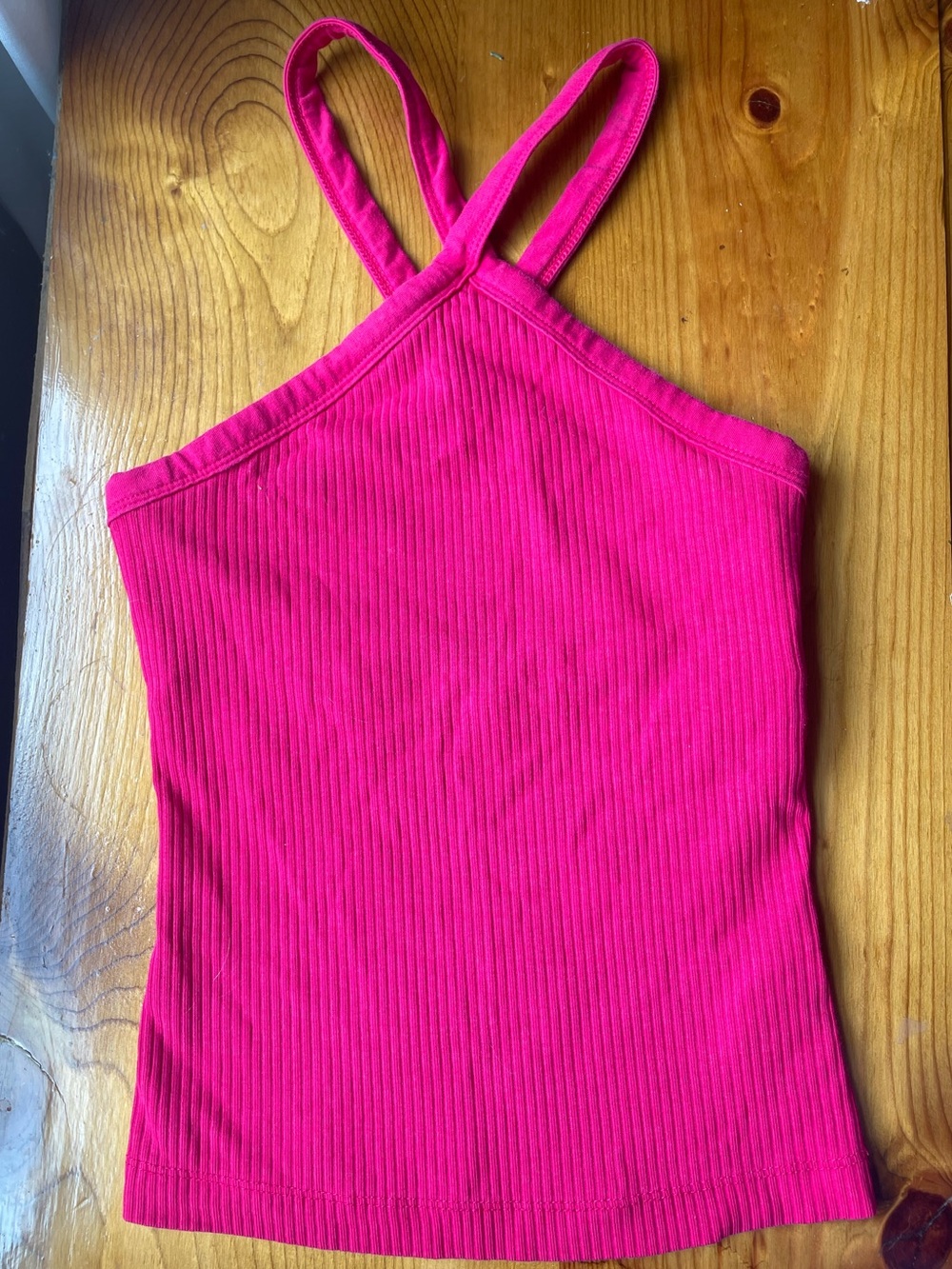 Old Navy Pink Ribbed Halter - Picture 2 of 5